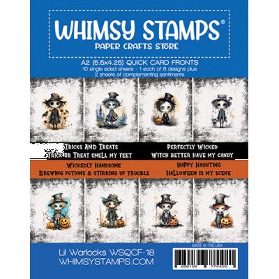 Whimsy Stamps Quick Card Fronts -  Lil Warlocks